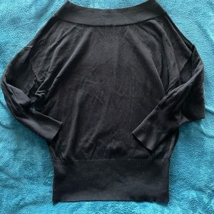 Express Off the Shoulder Black Dolman Sweater